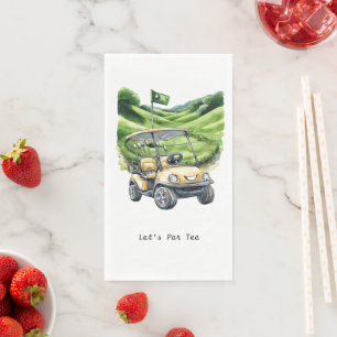 Golfer Lass uns Par Tee für Party feiern Serviette