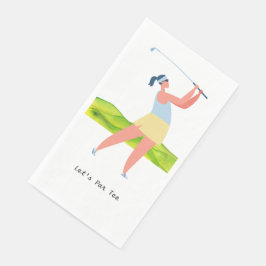 Golfer Let's Par T-Shirt für Party Paper Guest Tow Serviette