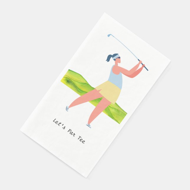 Golfer Let's Par T-Shirt für Party Paper Guest Tow Serviette (Ecke)
