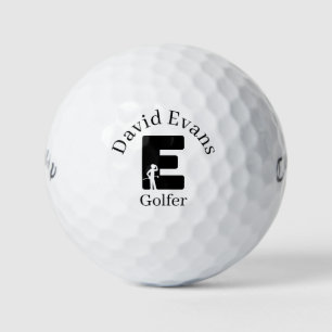 Golfer Letter E Golfball