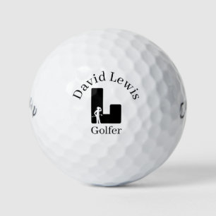 Golfer Letter L Golfball