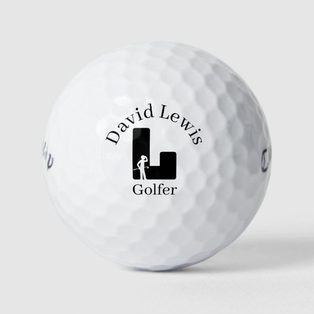 Golfer Letter L Golfball (Vorderseite)
