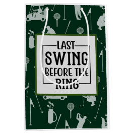 Golfer letzter Schwung vor der Ringbachelor-Party Mittlere Geschenktüte