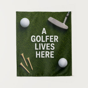 Golfer liebt hier wandteppich