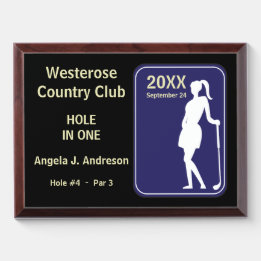 Golfer 🏌️ Loch in One Award: Turnier Awardplakette