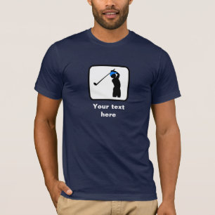 Golfer-Logo — Anpassbar (dunkel) T-Shirt