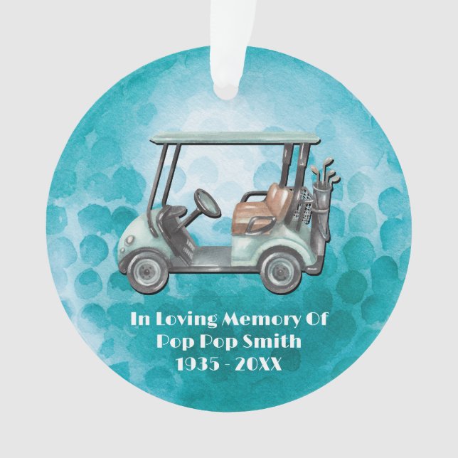 Golfer Love Memory Golf Memorial Ornament (Vorderseite)