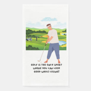 Golfer lustiges Sprichwort über Golfer Serviette