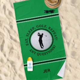 Golfer Male Sports Pro Golf Ball Niedlich Green Bl Strandtuch