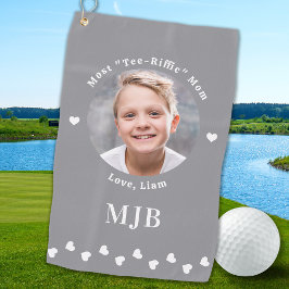 Golfer MAMA Custom Foto Personalisiert Monogram Golfhandtuch