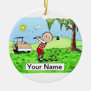 Golfer — Männlich Keramik Ornament