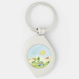 Golfer-Metal-Schlüsselanhänger Schlüsselanhänger