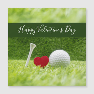 Golfer mit Liebe und Golfball Magnetkarte