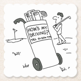 Golfer mit Sign Sprichwort Wie fahre ich? Funny Untersetzer