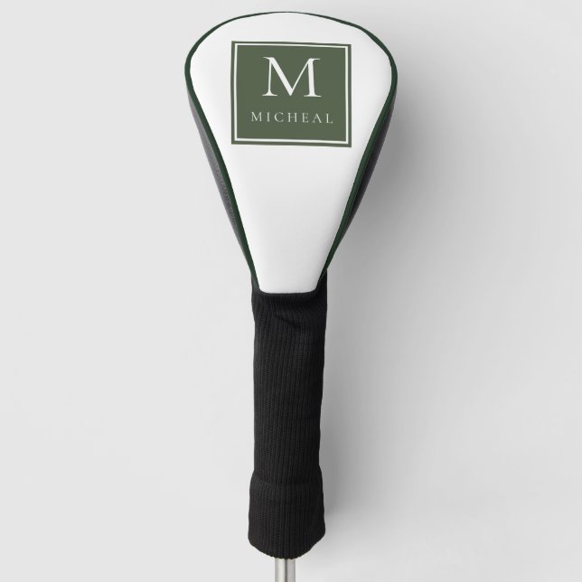 Golfer Monogram Golf Headcover (Vorderseite)