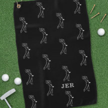 Golfer Monogram Pro Sportgeräte Schwarz-weiß