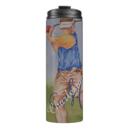 Golfer Monogram Thermosbecher