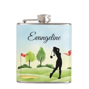 Golfer Monogram Vinyl Wrapped Flask Flachmann