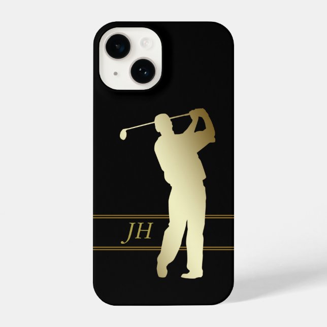 Golfer-Monogramm-Silhouette (Rückseite)