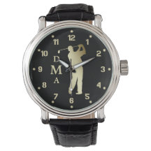 Golfer-Monogramm-Silhouette