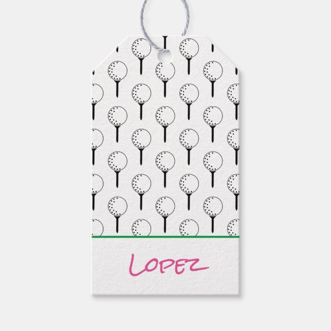 Golfer NAME T-Shirt Golf Ball Sports Fun Geschenkanhänger (Vorderseite)