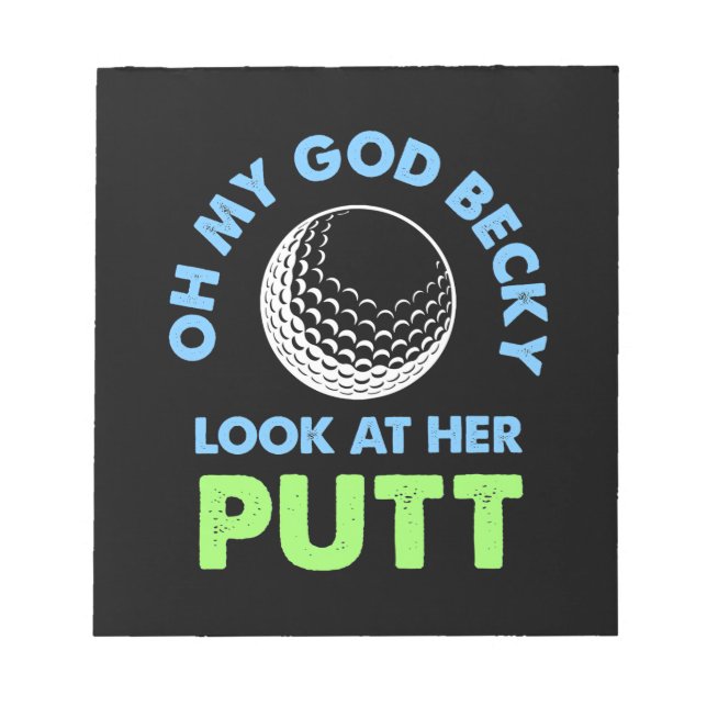 Golfer Oh mein Gott Notizblock (Vorderseite)