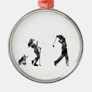 Golfer Ornament Aus Metall