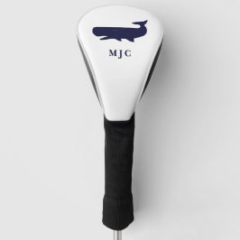 Golfer Personalisiert Monogram Navy Blue Golf Headcover