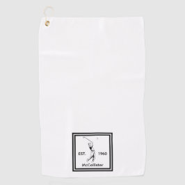 Golfer Personalisiert und Jahr Golfhandtuch