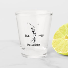 Golfer Personalisiert und Jahr Schnapsglas