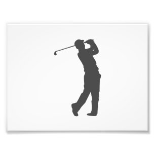 Golfer-Player-Silhouette Fotodruck