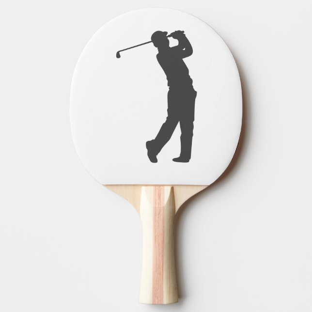 Golfer-Player-Silhouette Tischtennis Schläger (Vorderseite)