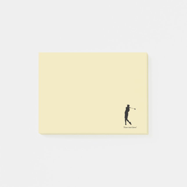 Golfer Post-it Klebezettel (Vorderseite)