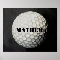 Golfer Poster personalisieren Golfball