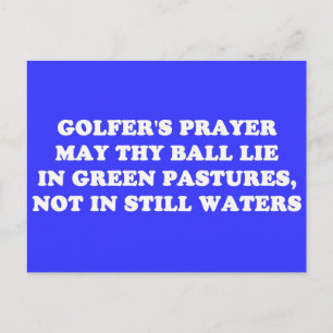 GOLFER POSTKARTE