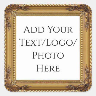 Golfer Rahmen Business / Event / Kunsthandwerk Quadratischer Aufkleber