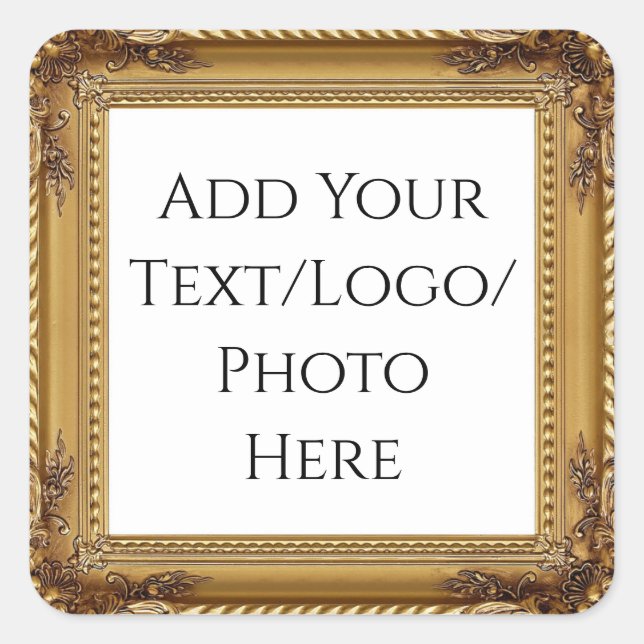 Golfer Rahmen Business / Event / Kunsthandwerk Quadratischer Aufkleber (Vorderseite)