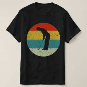 Golfer Retro Vintage Silhouette 70er T-Shirt