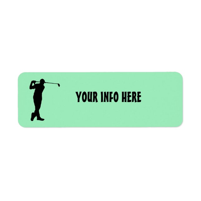 GOLFER RÜCKSENDEADRESSEN-AUFKLEBER (Vorne)