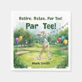 Golfer Ruhestand par tee Party Golf auf Kurs Serviette