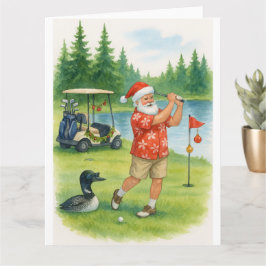 Golfer Santa Claus Golf im Tessin Karte