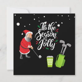 Golfer Santa Claus Golfball Schnee Weihnachten