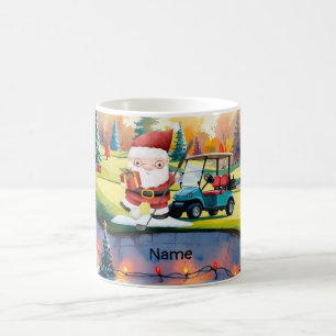 Golfer Santa Claus Golfen am Kurs Weihnachten Kaffeetasse