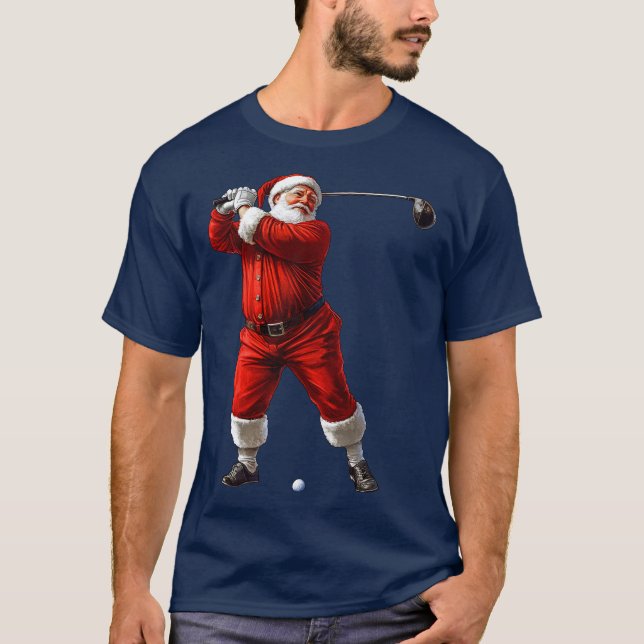 Golfer Santa Claus T - Shirt (Vorderseite)
