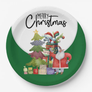 Golfer Santa Claus Weihnachts-Party Paper Teller