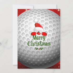 Golfer Santa, "Frohe Weihnachten" Grüße Karte