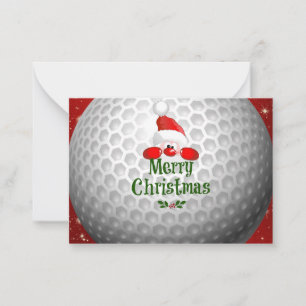 Golfer Santa, "Frohe Weihnachten" Grüße Mitteilungskarte
