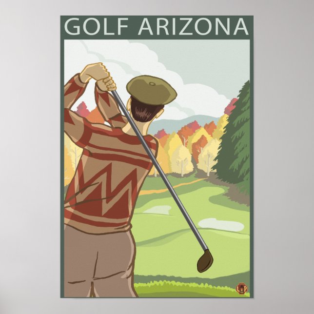 Golfer SceneArizona Poster (Vorne)
