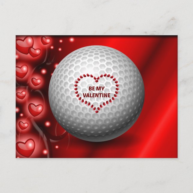Golfer - Seien Sie meine Valentinkarte Postkarte (Vorderseite)
