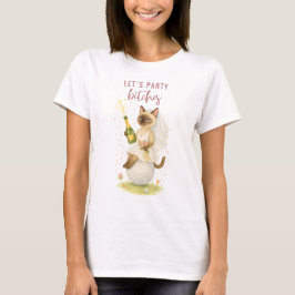 Golfer Siamese Cat Celebrating T-Shirt
